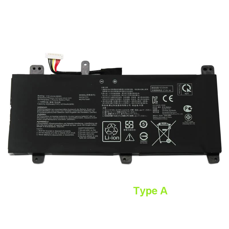 Kompatibelt Datorbatteri till ASUS ROG Strix GL504G Kompatibelt Datorbatteri ASUS till ROG Strix GL504G