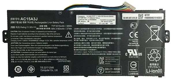 Kompatibelt Datorbatteri till ACER Chromebook-R-11-C738T-C27B Kompatibelt Datorbatteri ACER till Chromebook-R-11-C738T-C27B